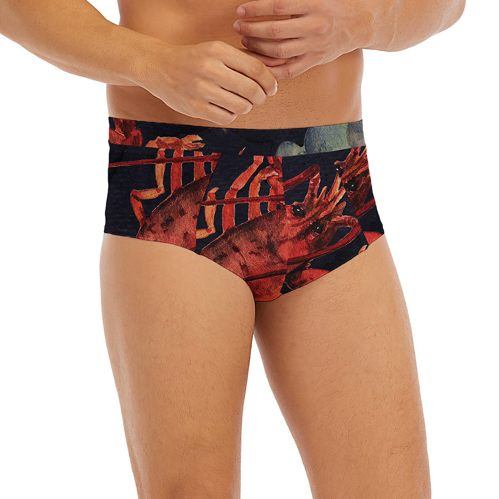 Watercolor Cancer Zodiac Sign Print Men's Briefs