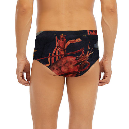 Watercolor Cancer Zodiac Sign Print Men's Briefs