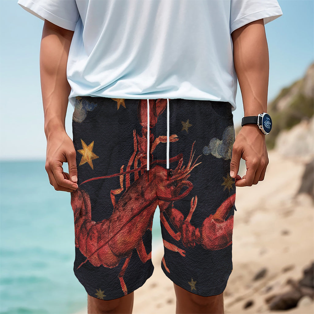 Watercolor Cancer Zodiac Sign Print Men's Cargo Shorts