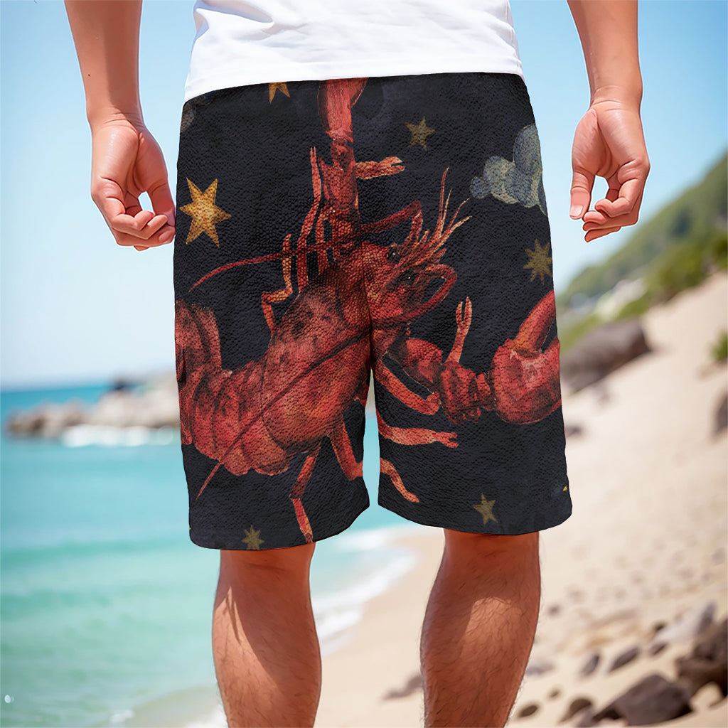 Watercolor Cancer Zodiac Sign Print Men's Cargo Shorts