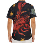 Watercolor Cancer Zodiac Sign Print Men's Deep V-Neck Shirt