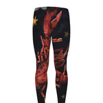 Watercolor Cancer Zodiac Sign Print Men's leggings
