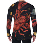 Watercolor Cancer Zodiac Sign Print Men's Long Sleeve T-Shirt