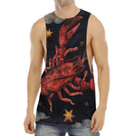 Watercolor Cancer Zodiac Sign Print Men's Muscle Tank Top
