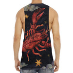 Watercolor Cancer Zodiac Sign Print Men's Muscle Tank Top