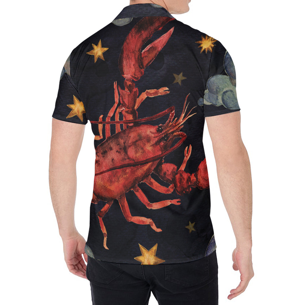 Watercolor Cancer Zodiac Sign Print Men's Shirt