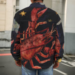 Watercolor Cancer Zodiac Sign Print Men's Shirt Jacket