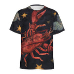 Watercolor Cancer Zodiac Sign Print Men's Sports T-Shirt