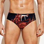 Watercolor Cancer Zodiac Sign Print Men's Swim Briefs