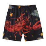 Watercolor Cancer Zodiac Sign Print Men's Swim Trunks