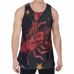 Watercolor Cancer Zodiac Sign Print Men's Velvet Tank Top