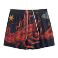 Watercolor Cancer Zodiac Sign Print Mesh Shorts