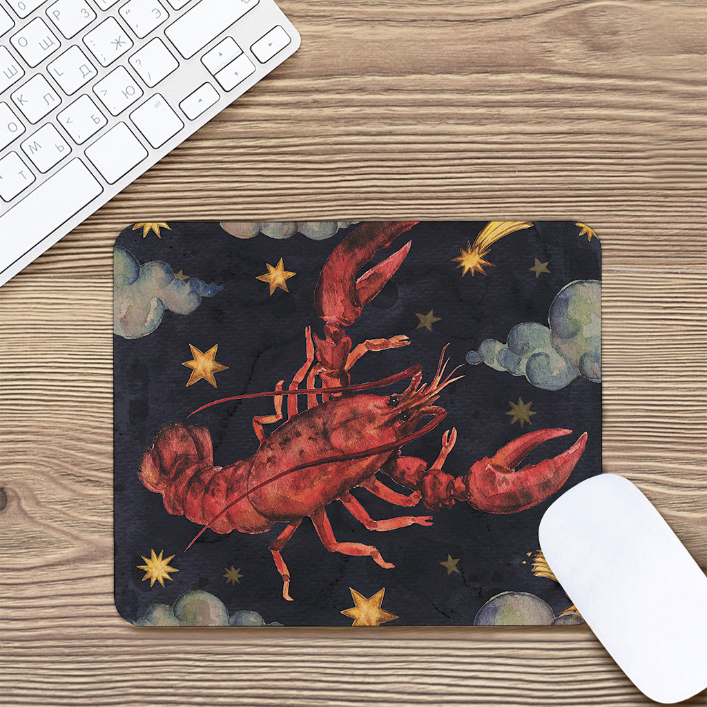 Watercolor Cancer Zodiac Sign Print Mouse Pad