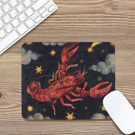 Watercolor Cancer Zodiac Sign Print Mouse Pad