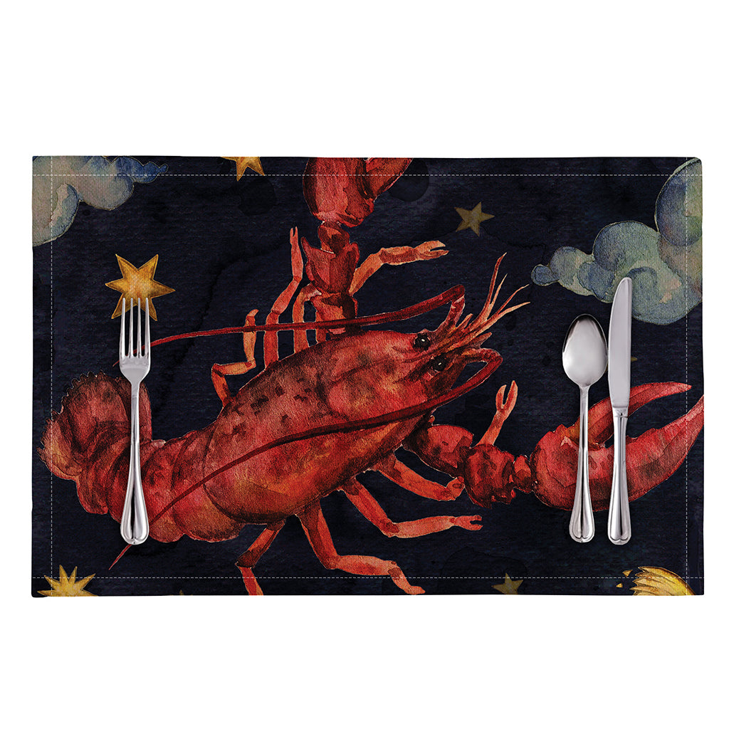 Watercolor Cancer Zodiac Sign Print Placemat