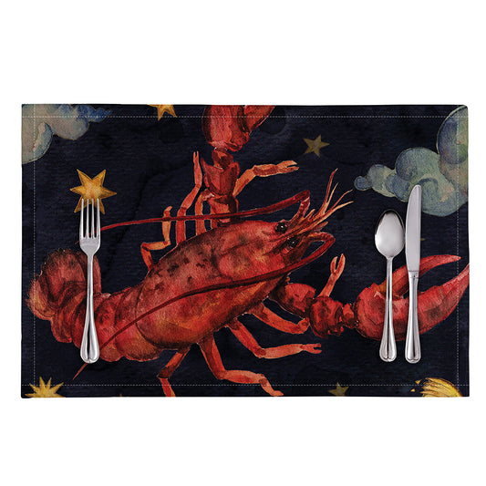 Watercolor Cancer Zodiac Sign Print Placemat