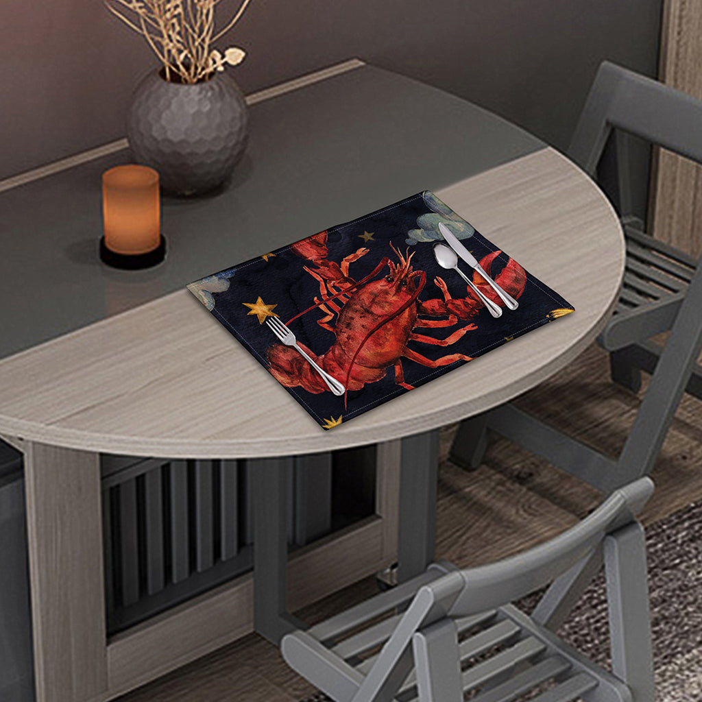 Watercolor Cancer Zodiac Sign Print Placemat