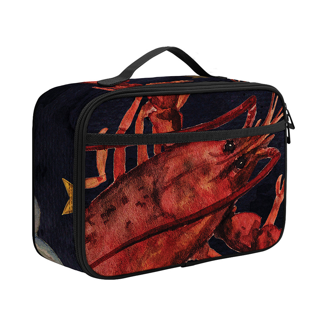 Watercolor Cancer Zodiac Sign Print Portable Lunch Bag