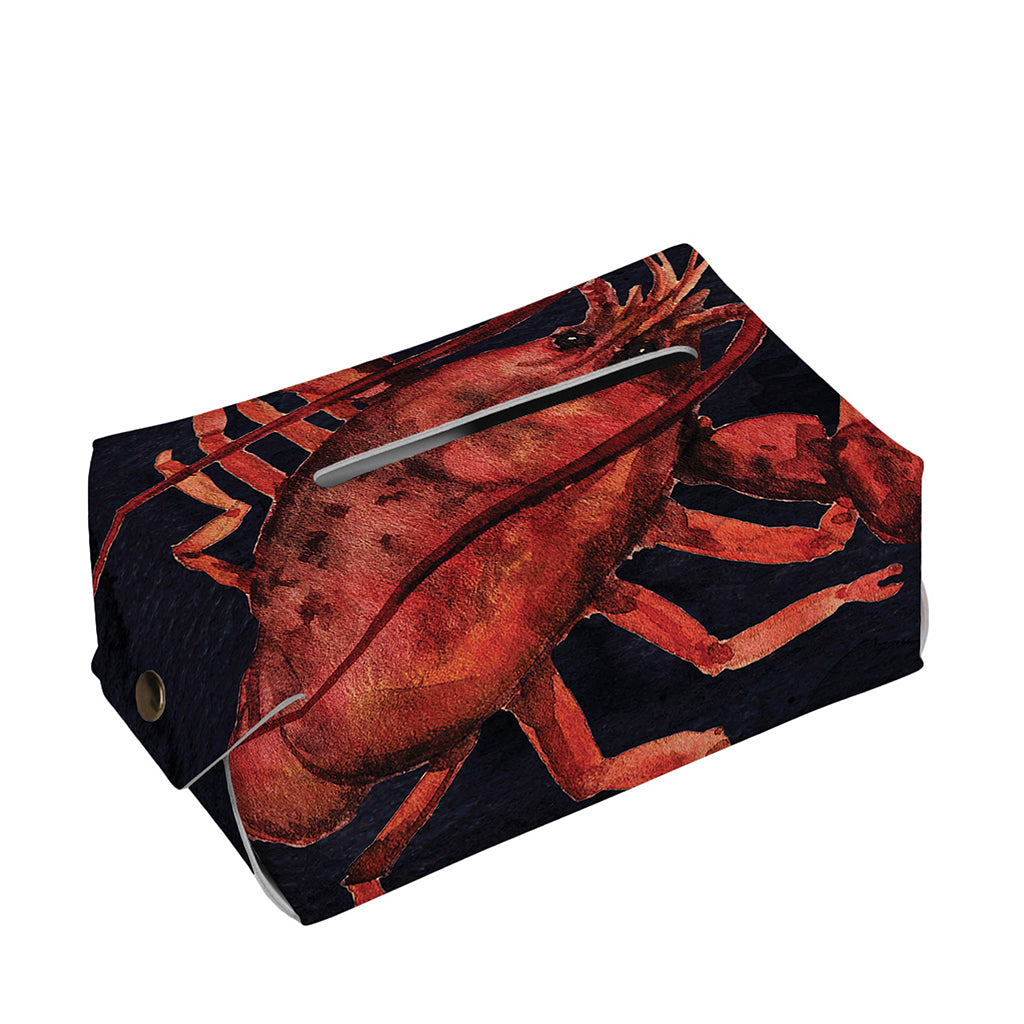 Watercolor Cancer Zodiac Sign Print Rectangle Tissue Box Cover