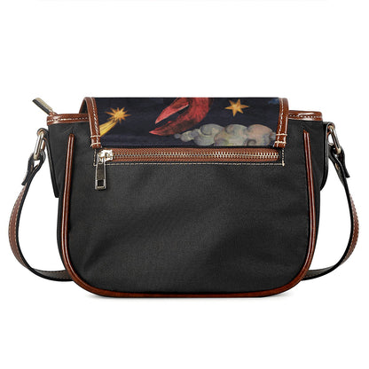 Watercolor Cancer Zodiac Sign Print Saddle Bag