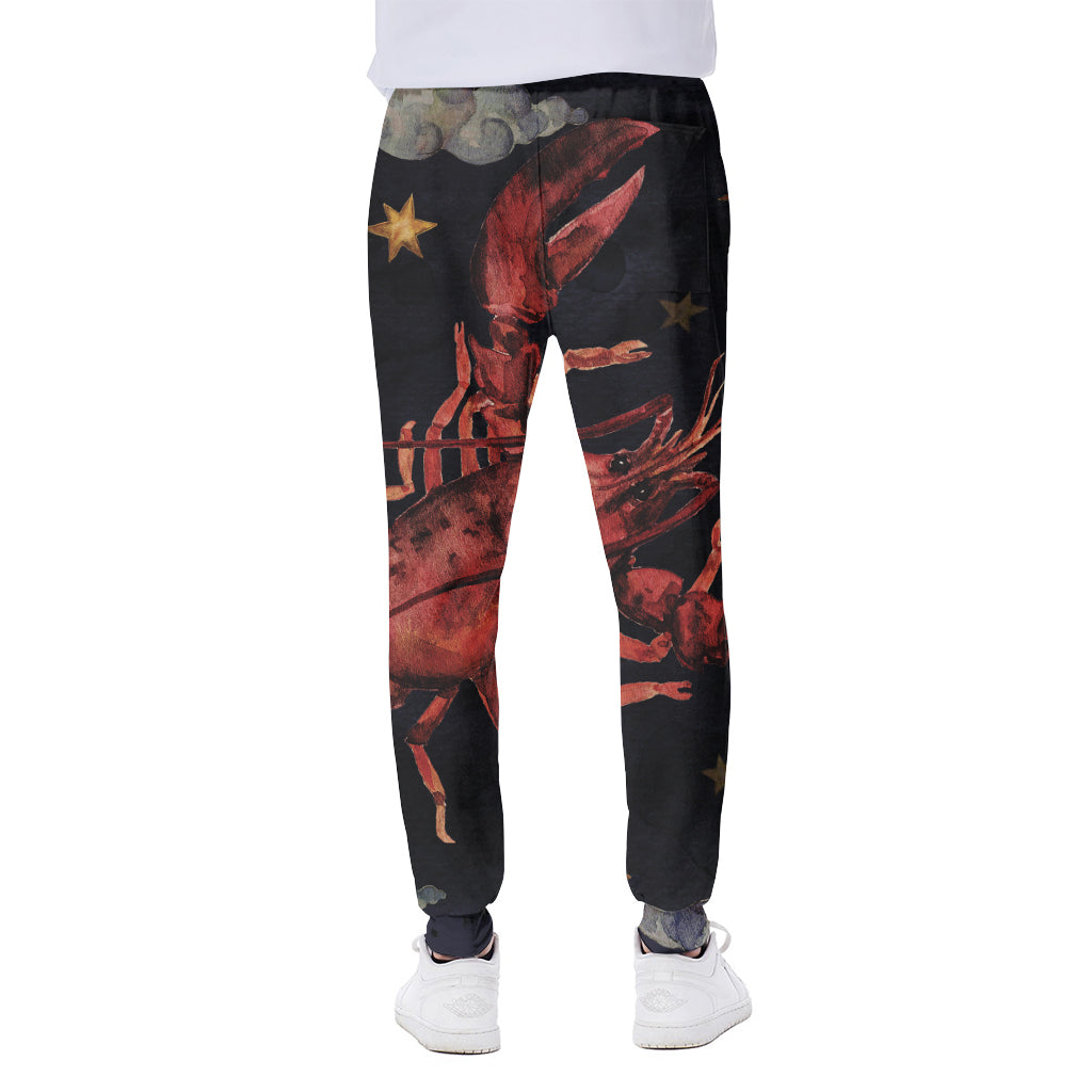 Watercolor Cancer Zodiac Sign Print Scuba Joggers
