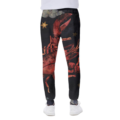 Watercolor Cancer Zodiac Sign Print Scuba Joggers