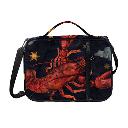 Watercolor Cancer Zodiac Sign Print Shoulder Strap Bible Bag