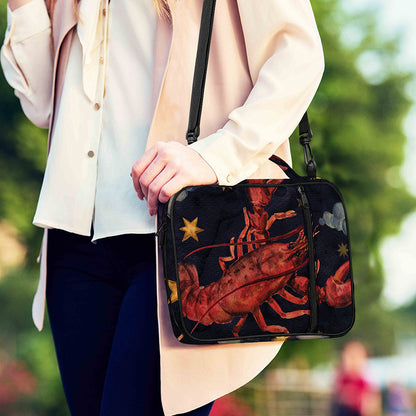 Watercolor Cancer Zodiac Sign Print Shoulder Strap Bible Bag