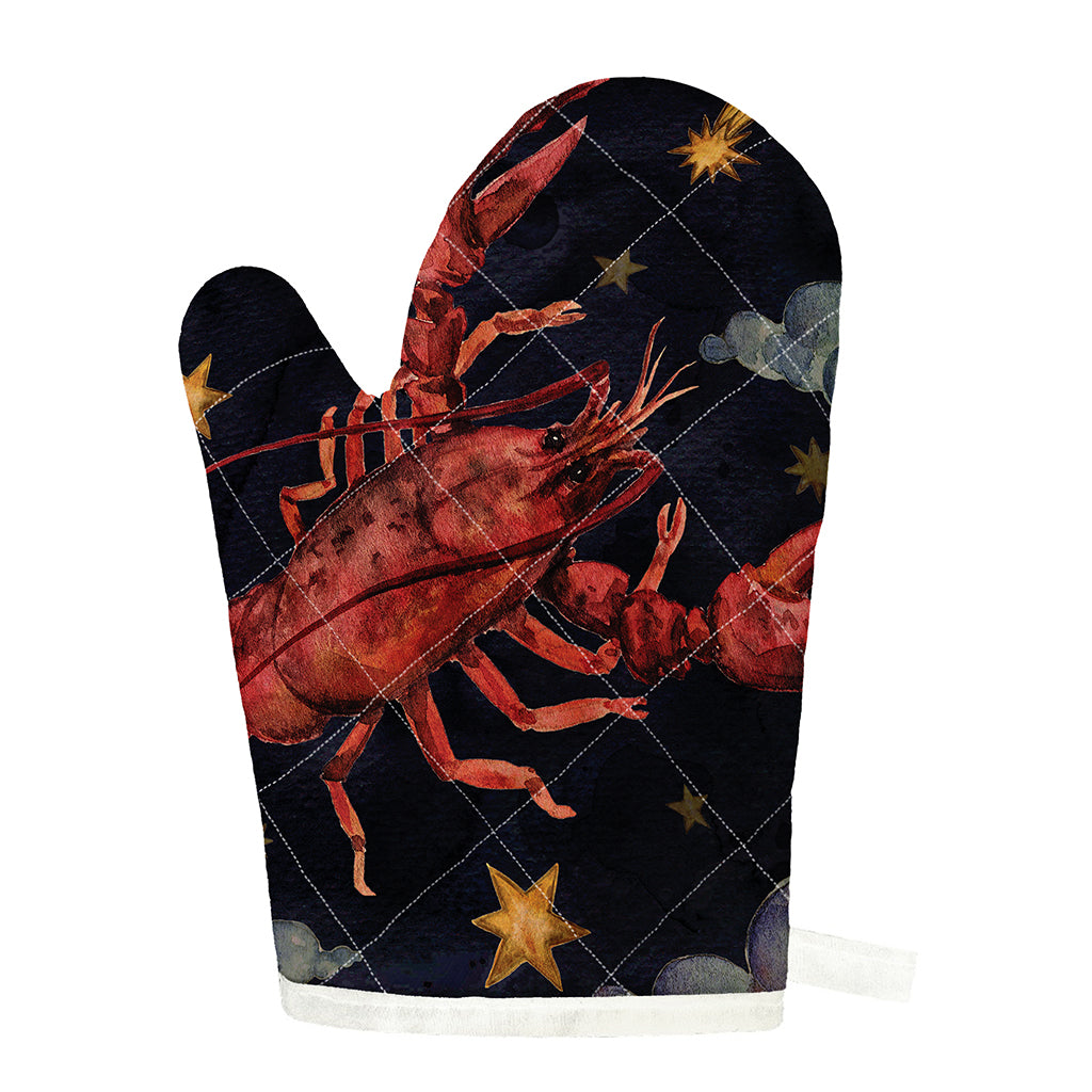 Watercolor Cancer Zodiac Sign Print Single Oven Mitt