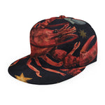 Watercolor Cancer Zodiac Sign Print Snapback Cap