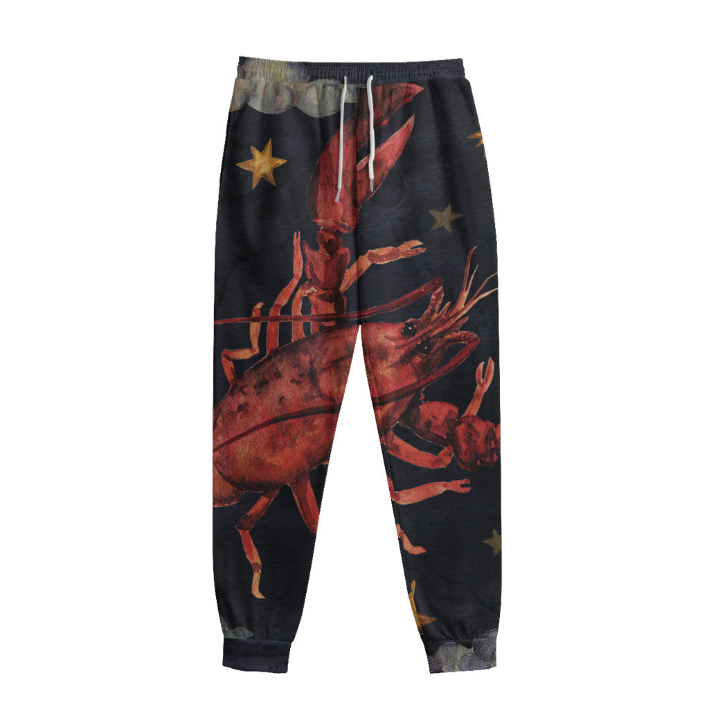 Watercolor Cancer Zodiac Sign Print Sweatpants