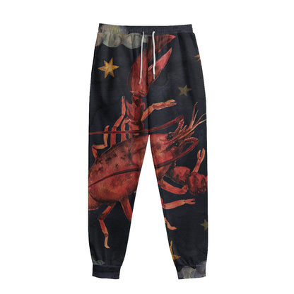 Watercolor Cancer Zodiac Sign Print Sweatpants