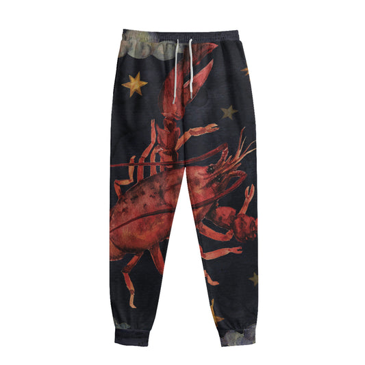 Watercolor Cancer Zodiac Sign Print Sweatpants