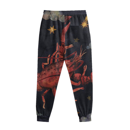 Watercolor Cancer Zodiac Sign Print Sweatpants