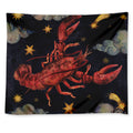 Watercolor Cancer Zodiac Sign Print Tapestry