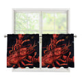 Watercolor Cancer Zodiac Sign Print Tier Curtains