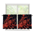 Watercolor Cancer Zodiac Sign Print Tier Curtains