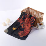 Watercolor Cancer Zodiac Sign Print Towel