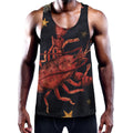 Watercolor Cancer Zodiac Sign Print Men's Workout Tank Top