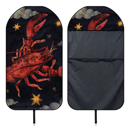 Watercolor Cancer Zodiac Sign Print Waterproof Car Seat Cover
