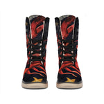 Watercolor Cancer Zodiac Sign Print Winter Boots