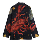 Watercolor Cancer Zodiac Sign Print Women's Blazer