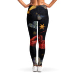 Watercolor Cancer Zodiac Sign Print Women's Leggings
