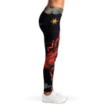 Watercolor Cancer Zodiac Sign Print Women's Leggings