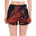 Watercolor Cancer Zodiac Sign Print Women's Split Running Shorts