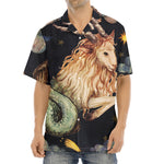 Watercolor Capricorn Zodiac Sign Print Aloha Shirt