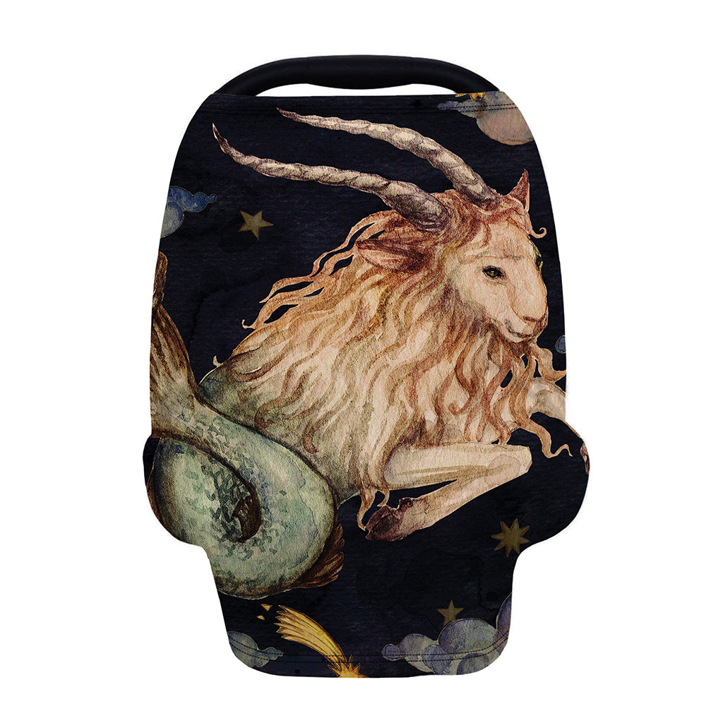 Watercolor Capricorn Zodiac Sign Print Baby Seat Cover