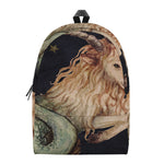 Watercolor Capricorn Zodiac Sign Print Backpack