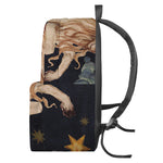 Watercolor Capricorn Zodiac Sign Print Backpack