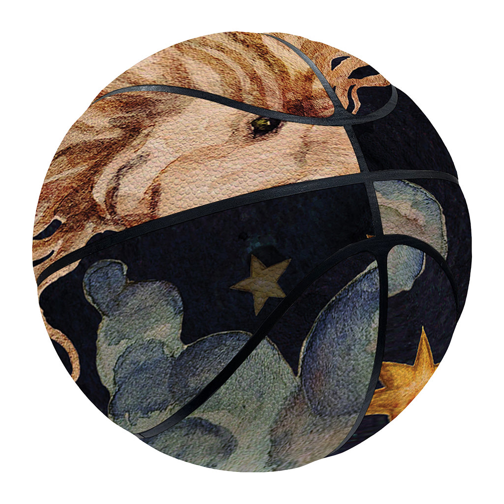 Watercolor Capricorn Zodiac Sign Print Basketball